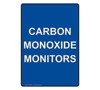 Biopracess New Warning Sign Carbon Monoxide Monitors Sign 8x12 Inches