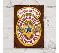 Biopracess Newcastle Brown Ale Drink Vintage Tin Sign Metal Decor Metal Sign Wall Metal Tin Sign 8x12 inches