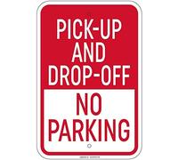 Biopracess Pick Up Drop Off Only No Parking Sign For Outdoor & Indoor 8x12 Inchs