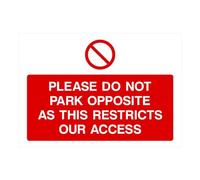 Biopracess Please Do Not Park Opposite Sign Metal Sign Retro Vintage Tin Sign Metal Poster Wall Art Decor 8x12 Inches