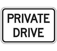 Biopracess Private Drive Sign, Funny Decorative Yard Signs For Outdoors Home Metal Aluminum Wall Sign Metal Sign 8x12 Inches