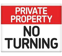 Biopracess Private Property No Turning Vintage Metal Sign 8x12 inches