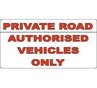 Biopracess Private Road Metal Sign Authorised Vehicles Only Keep Out 284 Decoration Props Plaque 8x12 inch