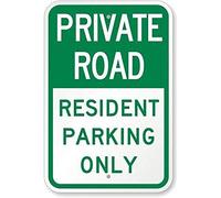 Biopracess Private Road Resident Parking Only Sign Warning Tin Sign 8x12 inches