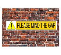 Biopracess Railway Reproduction Metal Sign Station Sign Train Sign MIND THE GAP Tube train Metal Signs 40x10 cm
