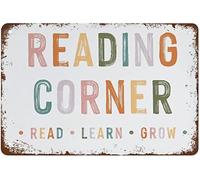 Biopracess Reading Corner Decor Classroom Educational Posters Classroom Metal Sign Retro Vintage Tin Sign Metal Poster Wall Art Decor 8x12 Inches