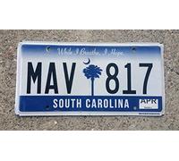Biopracess Real South Carolina License Plate New Palmetto Graphic Auto Number Car Tag Sc 1 6x12 inches License Plate Sign