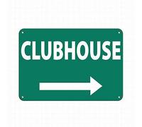 Biopracess Safety Sign Danger Sign Right Clubhouse Golf Course Activity Sign Golf Sign Metal Sign Retro Vintage Tin Sign Metal Poster Wall Art Decor 8x12 Inches