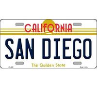 Biopracess san diego california state background novelty license plate license plate 15x30 cm