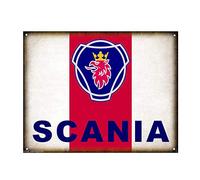 Biopracess Scania Trucks Auto Vintage Retro Tin Sign Metal Sign TIN SIGN 7.8X11.8 INCH