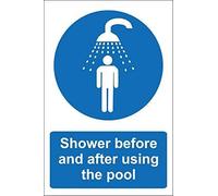 Biopracess Shower Before And After Using The Pool Sign Metal Sign 8x12 Inches