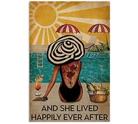 Biopracess Tattoo She Lived Happily Ever After And Poster Metal Sign Poster 8x12 inches