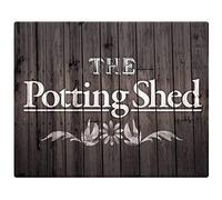 Biopracess The Potting Shed Shabby Chic Garden For Outdoor & Indoor Metal Sign 8x12 Inches