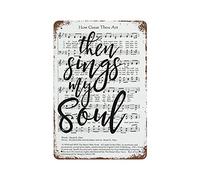 Biopracess Then Sings My Soul Metal Sign, How Great Thou Art Metal Sign Retro Vintage Tin Sign Metal Poster Wall Art Decor 8x12 Inches