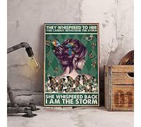 Biopracess They Whispered To Her You Cannot Withstand The Storm She Whispered Back I Am The Storm Metal Sign Art Tin Metal Poster Gift 8x12 inch