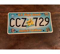 Biopracess Us Virgin Islands St Croix- Caribbean Island License Plate. Vine 2006 Base License Plate 6x12 inches