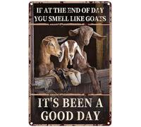 Biopracess Vintage Metal Plaque Poster Welcome To My Goat Farm Plaque Goats Art Print Art Home Goat Signs For Outside Metal Sign Retro Vintage Tin Sign Metal Poster Wall Art Decor 8x12 Inches