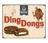 Biopracess Vintage Yummy Hostess Ding Dongs! Cute Vintage Replica Tin Sign Warning Tin Sign 8x12 inches