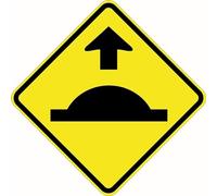 Biopracess Warning Caution Speed Hump Ahead Arrow Traffic Sign Street Metal Warning Sign Square Sign 12x12 inches