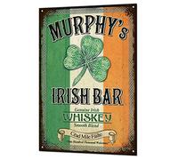 Biopracess Warning Sign Murphys Irish Bar Medium Tin Sign 8x12 Inches