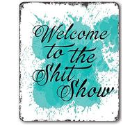 Biopracess Welcome To The Shit Show Gardenation Metal Sign Retro Vintage Tin Sign Metal Poster Wall Art Decor 8x12 Inches