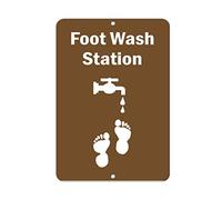 Biopracess Yard Fence Garage Decorative Sign Foot Wash Station Activity Sign Park Signs Safety Sign Metal Pet Sign Gift Metal Sign 8x12 Inches