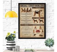 Bioprocess Airedale Terrier Knowledge Dog L Gift Airedale Home Decor Decor Metal Sign Tin Sign Decor Poster Wall Art Poster 8X12 Inches
