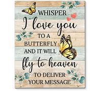 Bioprocess Butterfly Whisper I Love You For Home Garden Poster Plaque Decor Gallery Wall Tin Sign 8x12 inch