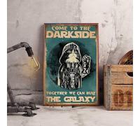 Cat Cat Vader Darth Vader Star Wars Ideal Come To The Dark Side Together We Can Rule Poster Vintage Wall Decor Metal Sign Plaque Poster 8X12 inch