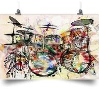 Bioprocess Drummer Posters Unique Drum Kit Art Office Decor Posters, Wall Posters, Drummer Gifts Vintage Wall Decor Kitchen Decor Wall Decor Poster Metal Sign 8X12 Inches