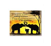 Bioprocess Elephant Home Family and Blessing Decor Poster Wall Art Tin Sign Decor Metal Sign Poster Poster 8X12 Inches