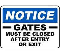 Bioprocess Gates Must Be Closed Sign Funny Iron Painting Vintage Metal Plaque Decoration Warning Sign Metal Tin Sign 8x12 inches