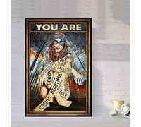 Bioprocess Hippie Girl You are Poster Hippie Poster Hippie Girl Poster Flower Children Hippie Gift Vintage Poster Wall Art Art Wall Decor Metal Sign Poster 8x12 inches