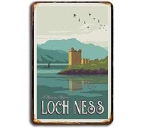 Bioprocess Loch Ness Monster Travel Poster Wall Decor Funny Wall Plaque Supermarket Shop Best Gifts Idea Wall Decor Poster Metal Sign 8X12 Inches