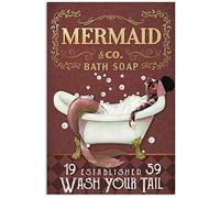 Bioprocess Mermaid and Co Both Soap Poster Wall Decor Poster Garage Wall Decor Metal Tin Signs Poster 8X12 Inches
