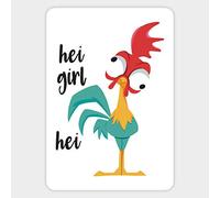 Bioprocess Moana HEI Girl Chicken Decor Sticker Laptop Car Bumper Poster Metal Sign Poster 8X12 Inches