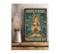 Bioprocess Music is What Feelings Sound Like Music Poster Music Wall Decor Wall Decor Music Music Notes Music L Gifts Idea Wall Art Poster Cute Sign Wall Decor Metal Sign Poster 8X12 Inches