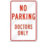 Bioprocess No Parking Doctors Only Metal 080 Sign Warning Tin Sign 8x12 inches