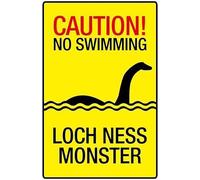 Bioprocess No Swimming Loch Ness Monster Metal Wall Signs Iron Painting Tin Warning Sign Poster Sheet Plaque Art Decoration For Bar Metal Tin Sign 8x12 inches