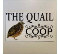 Bioprocess Quail Coop White Sign Metal Tin Sign 8X12 inch