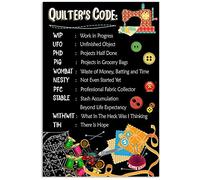 Bioprocess Quilter'S Code Awesome Wall Decor Art Gift for Quilting LPoster Metal Sign Poster 8X12 Inches