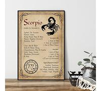Bioprocess Scorpio Knowledge Poster, Scorpio Poster, Zodiac Lover Gift, Scorpio Gift, Scorpio Print, Zodiac Art, Scorpio Birthday Gift Wall Poster Plaque Wall Decor Poster Metal Sign 8X12 Inches