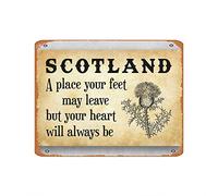 Bioprocess Scotland A Place Your Feet May Leave Vintage Home Decor Poster Decor Poster Wall Art Tin Sign Decor Metal Sign Poster 8X12 Inches