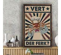 Bioprocess Swedish Chef Vert Der Ferk Vintage Glossy Poster Muppet Living Home D¡§|cor Gift Home Decor Art Wall Decor Metal Sign 8X12 inch