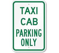 Bioprocess Taxi Cab Parking Only Sign Warning Tin Sign 8x12 inches