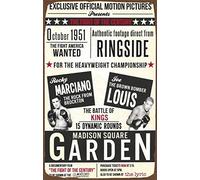 Bioprocess The Rocky Marciano Vs Archie Poster Vintage Style Metal Advertising Wall Plaque Sign Tin Sign Metal Decor Metal Sign Poster A4 Poster Metal Sign Poster 8X12 Inches