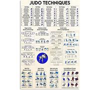 Bioprocess Udo Knowledge Learning Wall Art Canvas Print Judo Gym Decor Judo Techniques Educational Poster Wall Decor Poster Metal Sign 8X12 Inches