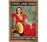 Bioprocess Wine Make Everything Fine Poster Flamenco Dancer Poster Flamenco Art Spanish Flamenco Dance Poster Signs For Home Home Decor Art Wall Decor Metal Sign Poster 8X12 Inches