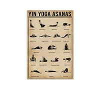 Bioprocess YinYoga Asanas Poster Gift for Meditation Decor 12X8 Inches