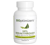 BiOptimizers HCL Breakthrough | Betaine Hydrochloride Enzymes Supplement | Assists with Protein Breakdown & Absorption | Helps Gas and Heartburn Relief | 90 Pepsin-Free Capsules